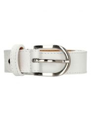 Charm Skórzany pasek w kolorze białym rozmiar: 95. Białe paski damskie Charm, bez wzorów, z materiału. Za 52.99 zł.