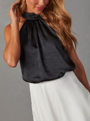 LA Angels Bluzka w kolorze czarnym rozmiar: L. Czarne bluzki damskie LA Angels, l, bez wzorów, bez kołnierzyka, bez ramiączek. Za 113.99 zł.