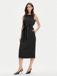 Weekend Max Mara Sukienka codzienna Baiardo 2415221021 Czarny Regular Fit. Czarne sukienki damskie Weekend Max Mara, bez wzorów, z syntetyku, bez ramiączek. Za 629.99 zł.