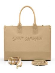 ATELIERS SAINT GERMAIN Skórzana torebka w kolorze beżowym - 39 x 29 x 15 cm rozmiar: onesize. Brązowe torebki klasyczne damskie ATELIERS SAINT GERMAIN, z materiału, przez ramię, bez dodatków. Za 565.99 zł.