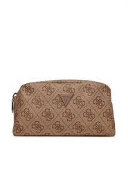 Guess Kosmetyczka PW7514 P5273 Beżowy. Brązowe kosmetyczki damskie Guess, z aplikacjami, ze skóry. Za 149.99 zł.