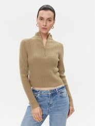 MICHAEL Michael Kors Sweter MF360P26V1 Brązowy Regular Fit. Brązowe swetry klasyczne damskie MICHAEL Michael Kors, l, z wełny, bez kołnierzyka. Za 519.99 zł.