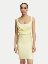 Guess Sukienka koktajlowa W6GK83 Z0686 Żółty Slim Fit. Żółte sukienki damskie Guess, z aplikacjami, z wiskozy, wizytowe, bez ramiączek. Za 614.99 zł.