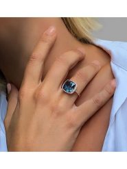 Les Petites Précieuses Pozłacany pierścionek z kamieniami szlachetnymi rozmiar: 56. Niebieskie pierścionki damskie Les Petites Précieuses, z cyrkonią, pozłacane. Za 202.03 zł.