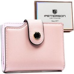 Różowy portfel damski ze skóry ekologicznej z systemem RFID PTN 012-JK6 Peterson. Czerwone portfele damskie Peterson, bez wzorów, ze skóry ekologicznej. Za 79.99 zł.