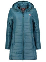 Geographical Norway Płaszcz pikowany "Atika" w kolorze morskim rozmiar: S. Niebieskie płaszcze damskie Geographical Norway, s, bez wzorów, bez kaptura. Za 180.49 zł.