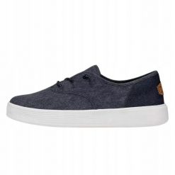 HeyDude Damskie Trampki Conway Craft Linen. Niebieskie trampki damskie Hey dude, bez wzorów, z materiału, bez zapięcia. Za 179.00 zł.