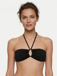 Guess Góra od bikini E6GJ35 MC040 Czarny. Czarne bikini Guess, z aplikacjami, z syntetyku. Za 369.99 zł.