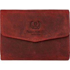 Portfel damski skórzany PAOLO PERUZZI czerwony T-35-RD. Czerwone portfele damskie PAOLO PERUZZI, bez wzorów, ze skóry. Za 69.99 zł.