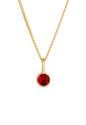 Elli Damski naszyjnik Czerwony Soliter z okrągłym kryształem: Crystal, srebro: 925 Sterling Silver Naszyjniki 1 ct. Czerwone naszyjniki damskie Elli, z kryształem, srebrne. Za 160.64 zł.