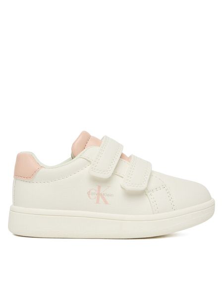 Calvin Klein Sneakersy Velcro V1A9-83206-1355A708 M Biały. Białe buty sportowe dziewczęce Calvin Klein, bez wzorów, ze skóry, bez zapięcia. Za 319.99 zł.