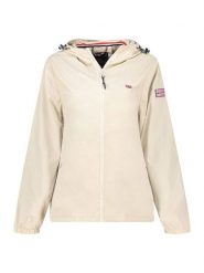 Geographical Norway Kurtka przejściowa "Daril" w kolorze kremowym rozmiar: XL. Brązowe kurtki damskie Geographical Norway, xl, z aplikacjami, bez kaptura. Za 118.56 zł.