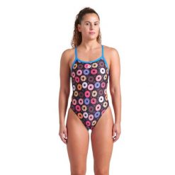Strój Kąpielowy Damski Arena Donuts Swimsuit Challenge. Fioletowe stroje jednoczęściowe Arena, bez wzorów. Za 259.99 zł.