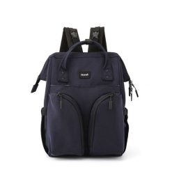 Plecak mommy bag Himawari 1208 granatowy. Niebieskie plecaki Peterson, bez wzorów. Za 199.99 zł.