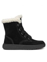 Geox Kozaki J Theleven Girl Wpf J46HYC 00022 C9999 M Czarny. Czarne kozaki dziewczęce Geox, bez wzorów, z materiału, bez obcasa, bez zapięcia. Za 449.99 zł.
