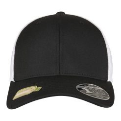 110 Dwukolorowa Czapka Z Daszkiem Z Recyklingu. Białe czapki z daszkiem damskie FLEXFIT, bez wzorów. Za 104.99 zł.