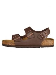 Birkenstock Sandały "Milano" w kolorze brązowym rozmiar: 43. Brązowe sandały damskie Birkenstock, bez wzorów, bez obcasa, bez zapięcia. Za 344.95 zł.