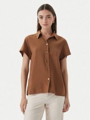 Marella Koszula Apice 2613111164 Brązowy Regular Fit. Brązowe koszule damskie Marella, bez wzorów, z wiskozy, bez kołnierzyka, bez ramiączek. Za 749.99 zł.