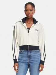 Guess Bluza V6YQ07 K4287 Kremowy Regular Fit. Białe bluzy damskie Guess, xs, z aplikacjami, z syntetyku, bez kaptura. Za 434.99 zł.
