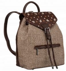Plecak damski David Jones 6875-3 brązowy. Brązowe plecaki David Jones, bez wzorów, ze skóry ekologicznej. Za 149.99 zł.