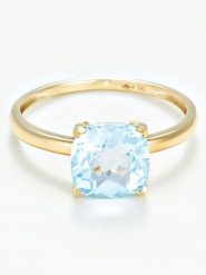 DIAMOND & CO Złoty pierścionek "Topaze Unique" z topazem rozmiar: 54. Niebieskie pierścionki damskie Diamond & Co, z topazem, złote. Za 1,007.94 zł.