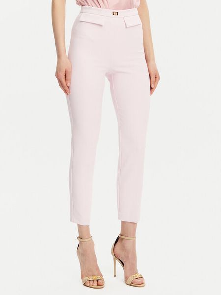 Elisabetta Franchi Spodnie materiałowe PA-077-51E2-V320 Różowy Regular Fit. Czerwone spodnie materiałowe damskie Elisabetta Franchi, bez wzorów, z materiału. Za 649.99 zł.