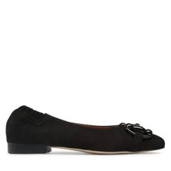 Baleriny R.Polański. Czarne balerinki damskie R.Polański, bez wzorów. Za 439.99 zł.
