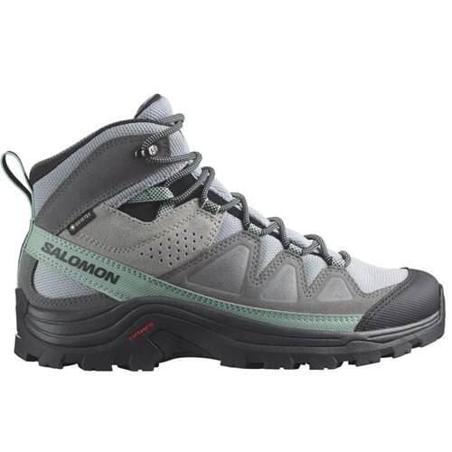 Buty trekkingowe damskie Salomon Quest Rove Gtx. Szare obuwie trekkingowe damskie Salomon, z materiału, za kostkę, bez zapięcia. Za 703.00 zł.