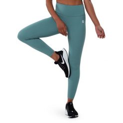 Legginsy sportowe ze średnim stanem Fitness Siroko Finish. Niebieskie legginsy damskie SIROKO, z nylonu, bez zapięcia, na fitness i siłownię. W wyprzedaży za 105.00 zł.