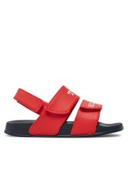 Tommy Hilfiger Sandały T1B2-33453-1172 S Czerwony. Czerwone sandały dziewczęce Tommy Hilfiger, ze skóry, bez obcasa, bez zapięcia. Za 129.99 zł.