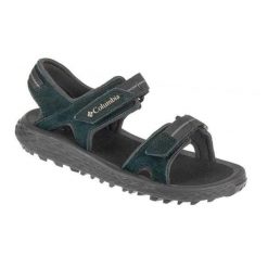 Damskie Zamszowe Sandały Konos. Czarne sandały damskie Columbia, bez wzorów, z zamszu, bez obcasa, bez zapięcia. Za 364.99 zł.