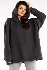Bluza oversize z kapturem bawełniana grafit. Bluzy damskie Infinite You, l, bez wzorów, z bawełny, z kapturem. Za 259.00 zł.