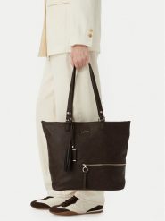 Lasocki Torebka CEO-LSK-L-033-10 Brązowy. Brązowe shopper bag Lasocki, bez wzorów, ze skóry, bez dodatków. Za 199.99 zł.