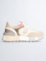 Liu Jo Sneakersy w kolorze beżowo-złoto-białym rozmiar: 39. Białe obuwie sportowe damskie Liu Jo, z materiału, bez zapięcia. Za 417.28 zł.