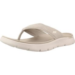 Sandały SKECHERS GO WALK FLEX Beżowy. Brązowe sandały damskie Skechers, bez wzorów, z materiału, bez obcasa, bez zapięcia. Za 179.99 zł.