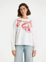 LIEBLINGSSTÜCK Bluza "Glam" w kolorze biało-jasnoróżowym rozmiar: S. Białe bluzy damskie LIEBLINGSSTÜCK, s, bez wzorów, bez kaptura. Za 262.91 zł.