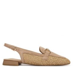 Baleriny Caprice. Brązowe balerinki damskie Caprice, bez wzorów. Za 299.99 zł.