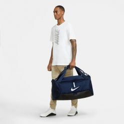 Torba Nike Academy Team Football Duffel Bag Medium 60l, Dla obu płci. Czarne torby sportowe Nike, bez wzorów, z poliesteru. Za 139.99 zł.