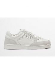 Marc O´Polo Skórzane sneakersy w kolorze biało-szarym rozmiar: 40. Białe obuwie sportowe damskie bez zapięcia. Za 349.45 zł.