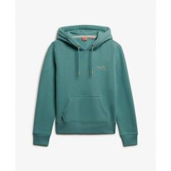 Bluza damska z kapturem Superdry. Niebieskie bluzy damskie Superdry, bez wzorów, z kapturem. Za 346.90 zł.