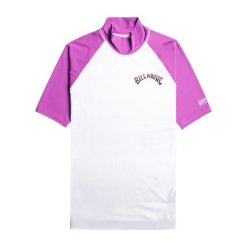 Koszulka do pływania damska Billabong Sunny Side SS. Białe koszulki damskie Billabong, l, bez wzorów, bez kołnierzyka, bez ramiączek. Za 83.99 zł.