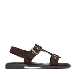 Sandały U.S. Polo Assn. Brązowe sandały damskie U.S. Polo Assn., bez wzorów, bez obcasa, na płaskiej podeszwie, bez zapięcia. Za 249.99 zł.