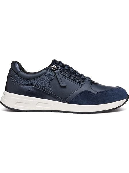 Geox Sneakersy "Bulmya" w kolorze granatowym rozmiar: 39. Niebieskie obuwie sportowe damskie Geox, z materiału, bez zapięcia. Za 188.85 zł.