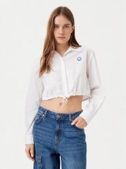 HUGO Koszula Emma 50531482 Biały Regular Fit. Białe koszule damskie Hugo, bez wzorów, z bawełny, bez kołnierzyka, bez ramiączek. Za 229.99 zł.