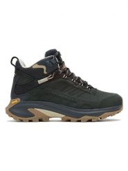 Merrell Skórzane buty trekkingowe "Moab Speed 2 Mid" w kolorze granatowo-czarnym rozmiar: 42. Czarne obuwie trekkingowe damskie Merrell, bez zapięcia. Za 354.95 zł.