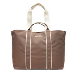 Torebka BOSS. Brązowe shopper bag Boss, bez wzorów, bez dodatków. Za 479.99 zł.