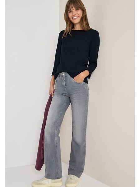 Cecil Koszulka w kolorze granatowym rozmiar: L. Niebieskie koszulki damskie Cecil, l, bez wzorów, z bawełny, bez kołnierzyka, bez ramiączek. Za 78.66 zł.