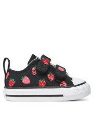 Converse Trampki Chuck Taylor All Star Strawberries Easy-On A14929C Czarny. Czarne trampki dziewczęce Converse, bez wzorów, z materiału, bez zapięcia. Za 179.99 zł.