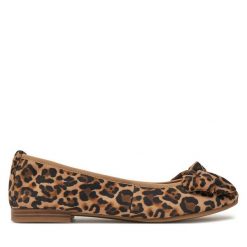 Baleriny Tamaris. Brązowe balerinki damskie Tamaris, bez wzorów. Za 299.99 zł.