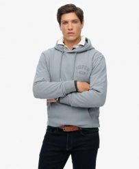 Superdry Bluza Athletic Essentials luźny krój – Flint Stone Blue Grey. Niebieskie bluzy damskie Superdry, xl, bez wzorów, z bawełny. Za 324.80 zł.